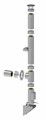 Kominus KD Edelstahlschornstein-Komplettset, Durchmesser 150 bis 200 mm
