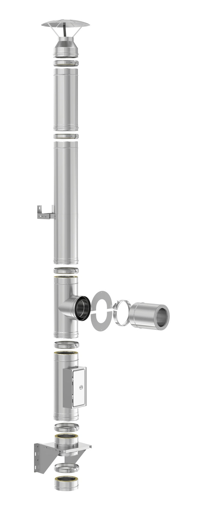 SOLINOX DW Premium Edelstahlschornstein Ø 150 mm Classic als Komplettset