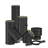 Solinox DWP schwarzes doppelwandiges Schornstein-System